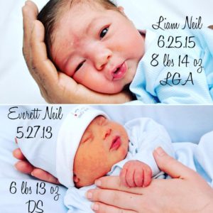 Everett and Liam birth photos