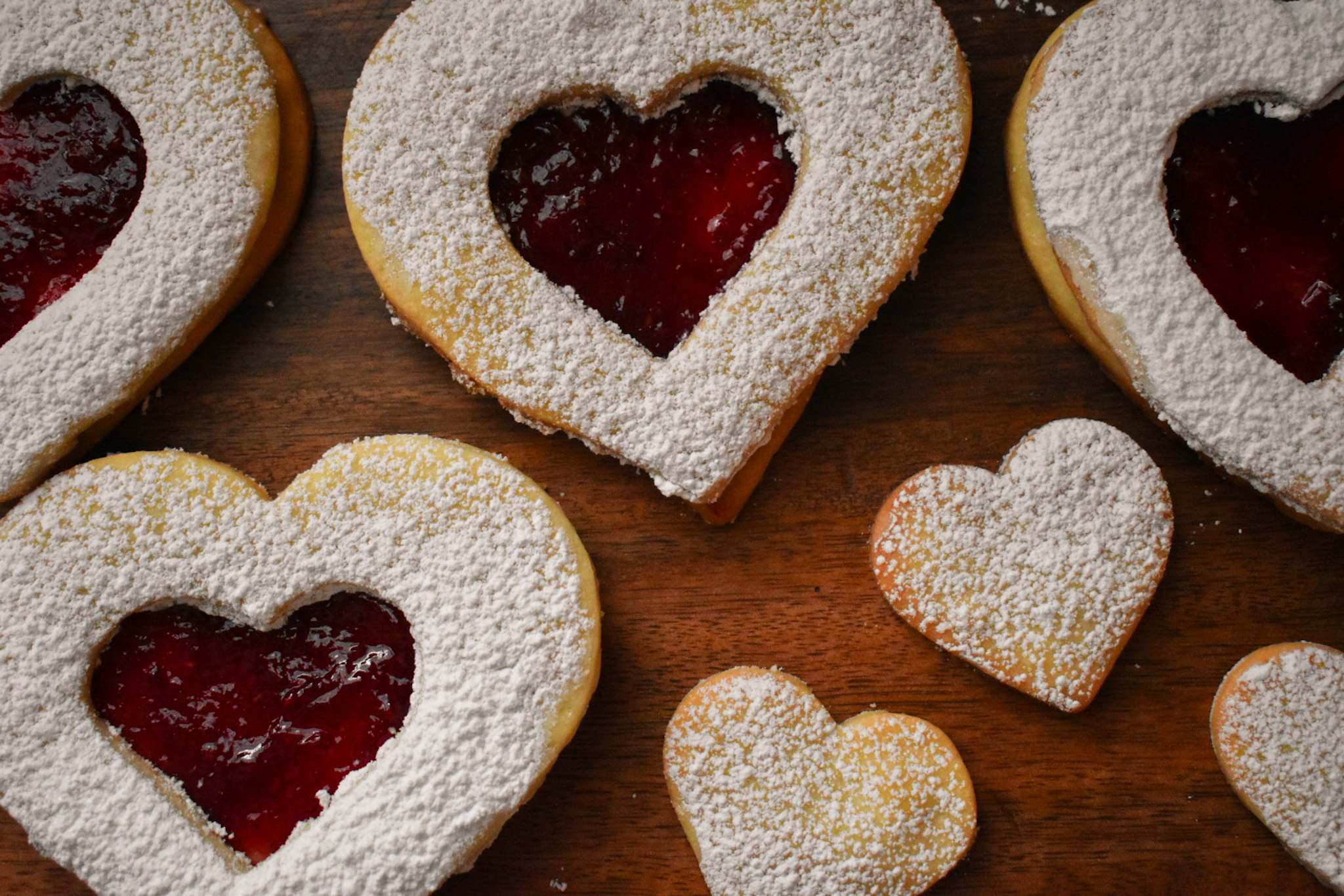 Heart-Shaped Raspberry Shortbread Cookies for Valentine’s Day